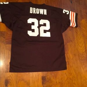 JIM BROWN MITCHELL AND NESS SIZE 56 JERSEY BROWNS